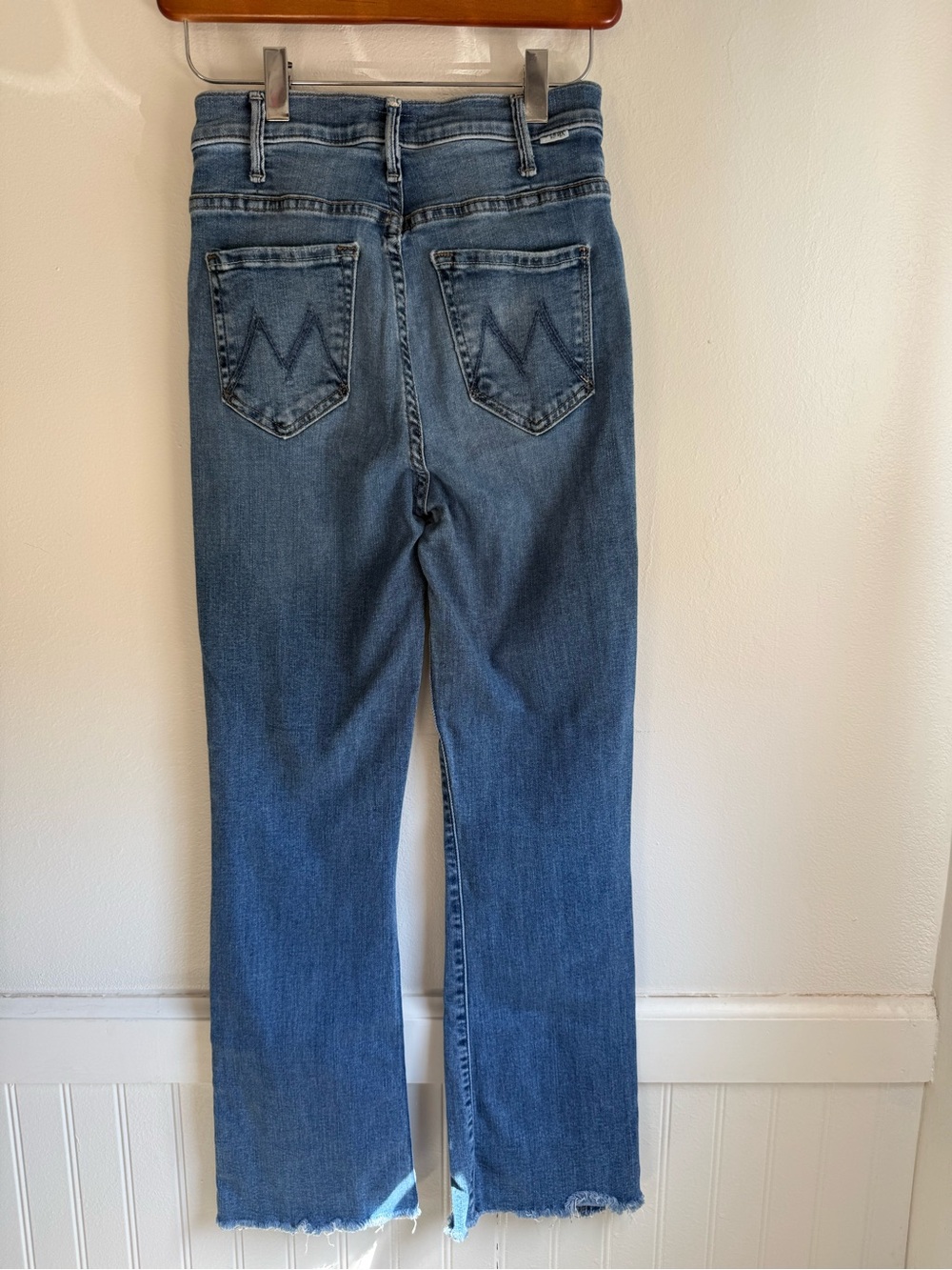 MOTHER The Hustler Ankle Fray Jeans Healing Jar Women's 25 Crop Stretch - Picture 9 of 13